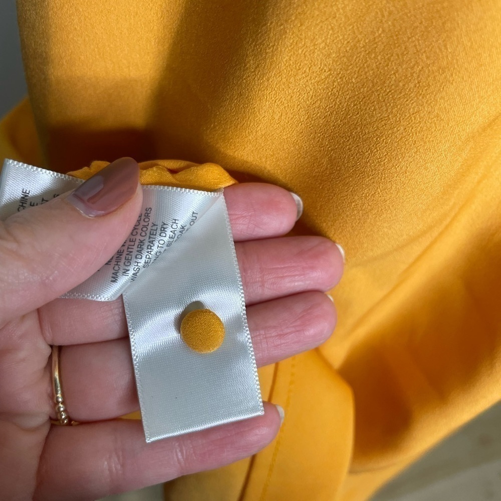 Simons bright yellow high neck keyhole mini dress - Picture 6 of 8